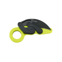 Load image into Gallery viewer, CRKT Provoke Kinematic Karambit Folding Knife Green Grivory Handle w/Black StoneWash Blade Finish