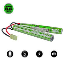 Load image into Gallery viewer, Valken Airsoft battery 9.6v 1600mah NIMH