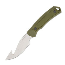 Load image into Gallery viewer, Kershaw Deschutes Skinner Olive w/Gut Hook StoneWash Blade