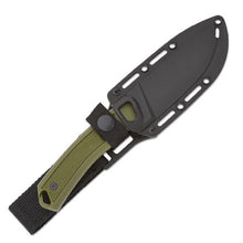 Load image into Gallery viewer, Kershaw Deschutes Skinner Olive w/Gut Hook StoneWash Blade