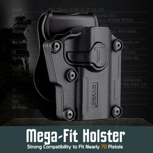 Load image into Gallery viewer, Cytac Mega Fit paddle holster w/index release & angle adjustment. UHFS