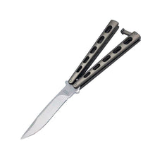 Load image into Gallery viewer, Ace Butterfly Knife Satin Skeletonized Handle w/Plain Satin Finish Blade