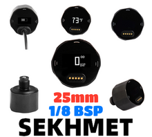 Load image into Gallery viewer, Sekhmet Digital Gauge (manometer) 25MM Black 1/8 BSP