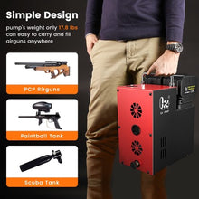 Load image into Gallery viewer, COMPRESSOR Battery powered 12V 300 bar 4500psi with auto shut off