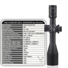 Load image into Gallery viewer, Discovery HD 5-30X56SFIR FFP LOCKING TURRET