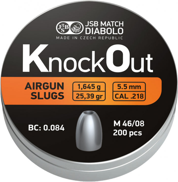 JSB Knock out Slug .218 5.5 mm - 200 Pieces