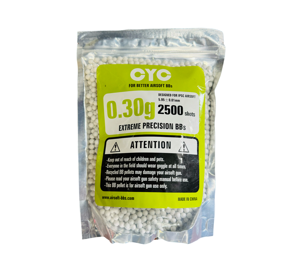 cyc airsoft bbs 6mm 0.30g 2500 rounds