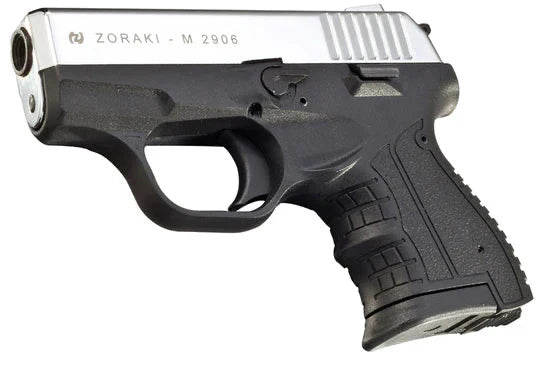 zoraki mini m2906 chrome 9mm blank/pepper pistol