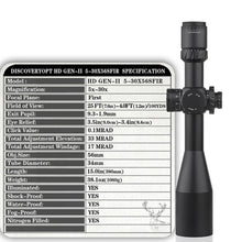 Load image into Gallery viewer, Discovery HD GENII 5-30x56 FFP MRAD 34mm
