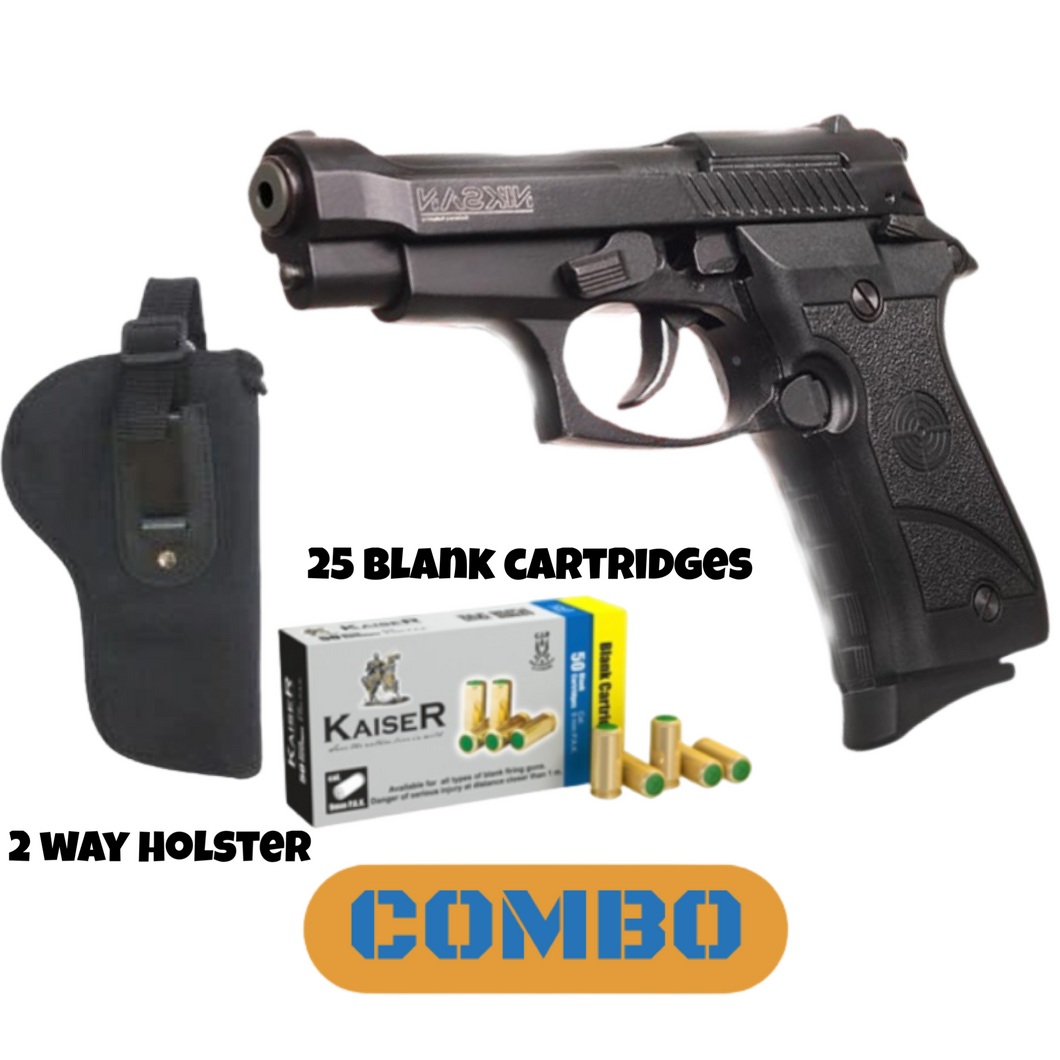 Combo Niksan nks84 9mm blank/pepper pistol