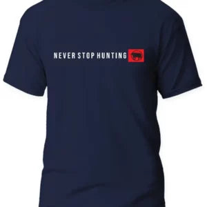 BLUE  NEVER STOP T-SHIRT