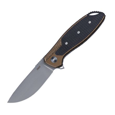 CRKT Jake Bronze Aluminium/G10 Handle w/Two Tone Bead Blast/Brushed Finish Blade