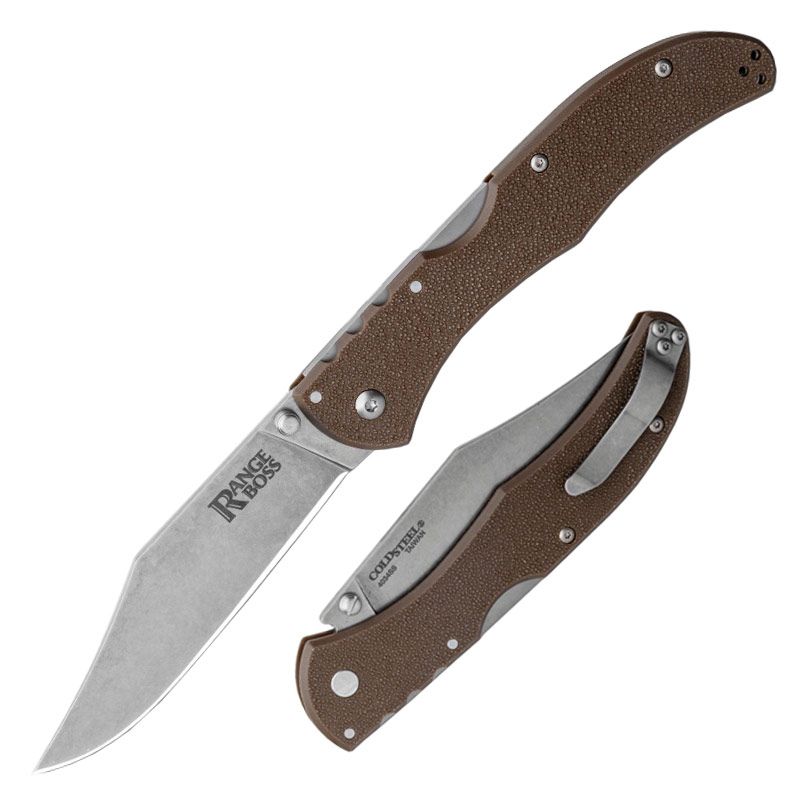 Cold Steel Range Boss Flat Dark Earth w/StoneWash Blade - Blister SKU CS-20KR9Z