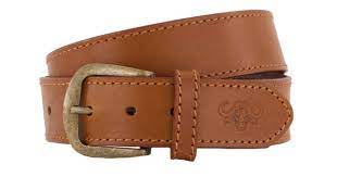 TAN THICK STITCH LEATHER BELT