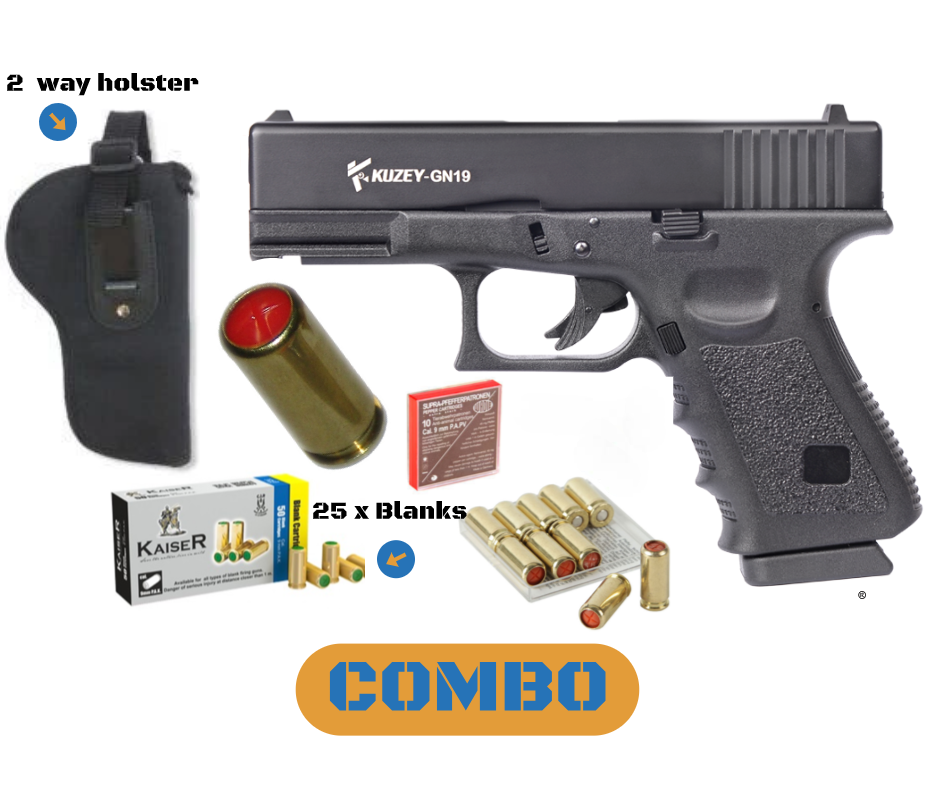 Combo kuzey GN19 blank and pepper pistol 9mm