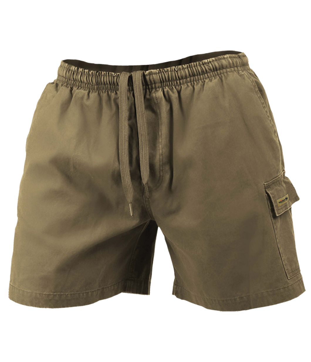 KHAKI FLEX BASIC SHORTS