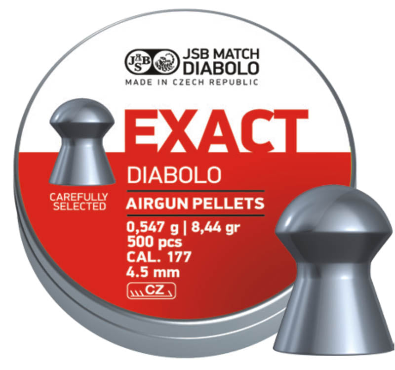 JSB Diabolo Exact Pellets .177/4.53 mm - 500 Pieces