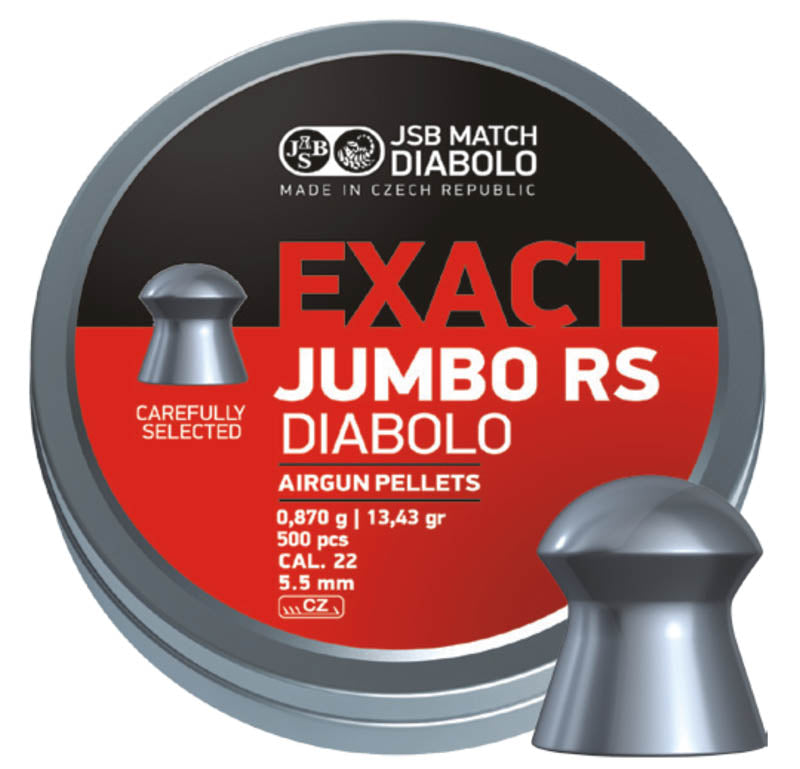 JSB Diabolo Jumbo Exact RS .22/5.52 mm - 500 Pieces