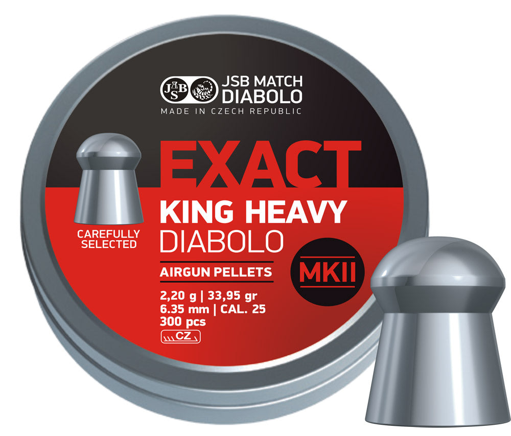 JSB Diabolo Exact King Heavy MKII Pellets .25/6.35 mm - 300 Pieces