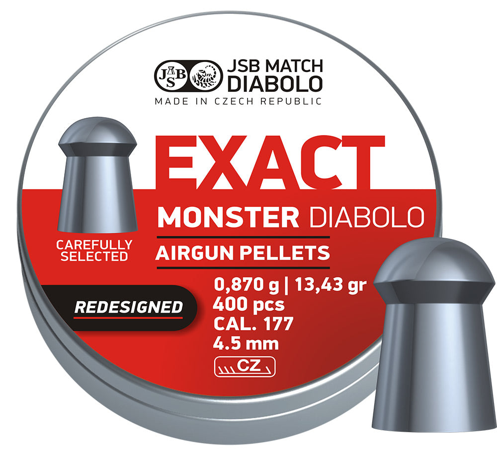 JSB Diabolo Exact Monster Redesigned .177/4.52mm - 400 Pieces