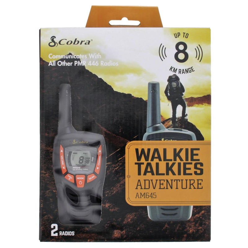 COBRA 2-WAY RADIO 8KM (2 pack) AM645