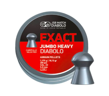 JSB Diabolo Jumbo Exact Heavy Pellets .22/5.52 mm - 250 Pieces