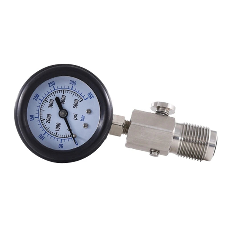 350 Bar din check valve with bleed, 60mm manometer