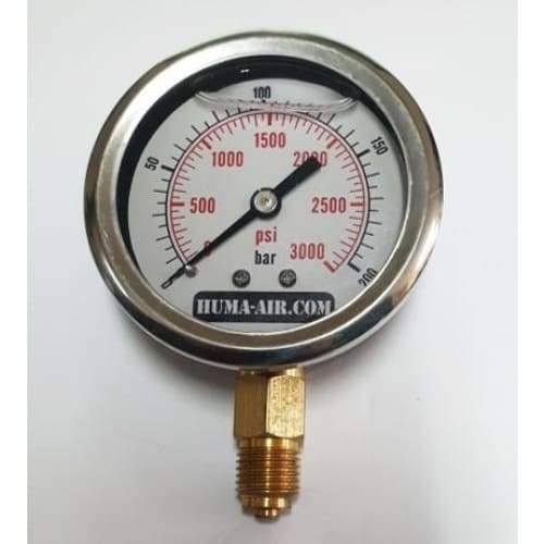 HUMA-AIR PRESSURE GAUGE manometer 65MM LIQUID FILLED G1/4 BSP