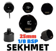 Load image into Gallery viewer, Sekhmet Digital Gauge (manometer) 25MM Black 1/8 BSP
