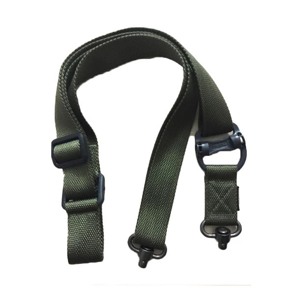 Tactical sling 1 or 2 point qd w/swivel studs olive green