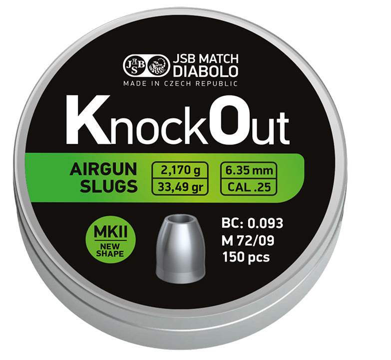 Jsb knock out slug mkII .25 (6.35mm) 33.49gr 150s