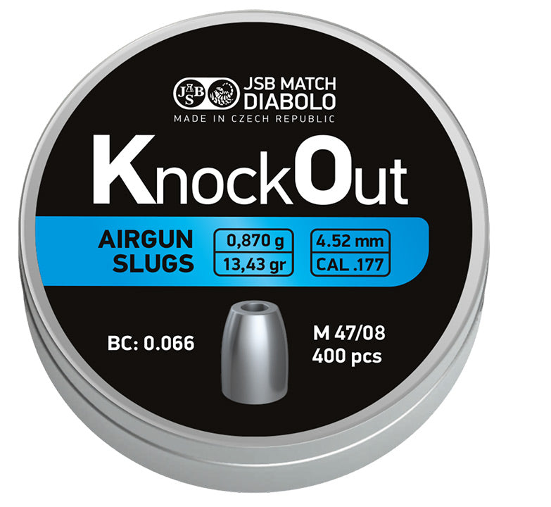 Jsb knock out slug .177 (4.52mm) 13.43gr 400s