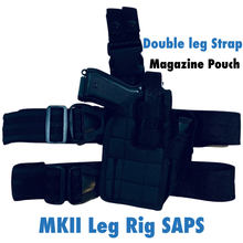 Load image into Gallery viewer, MKII Leg Rig SAPS Dbl Strap + Mag Pouch
