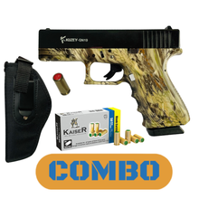 Load image into Gallery viewer, COMBO Kuzey GN19 Camo 9mm blank pepper pistol
