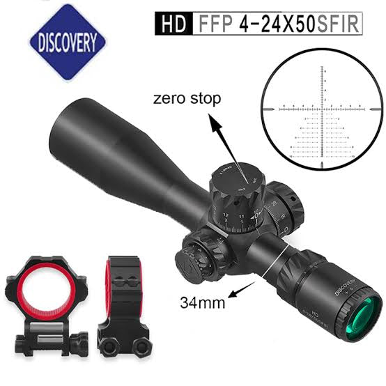 Discovery HD 4-24X50SFIR FFP ZERO STOP