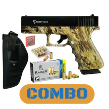 Load image into Gallery viewer, COMBO Kuzey GN19 Camo 9mm blank pepper pistol
